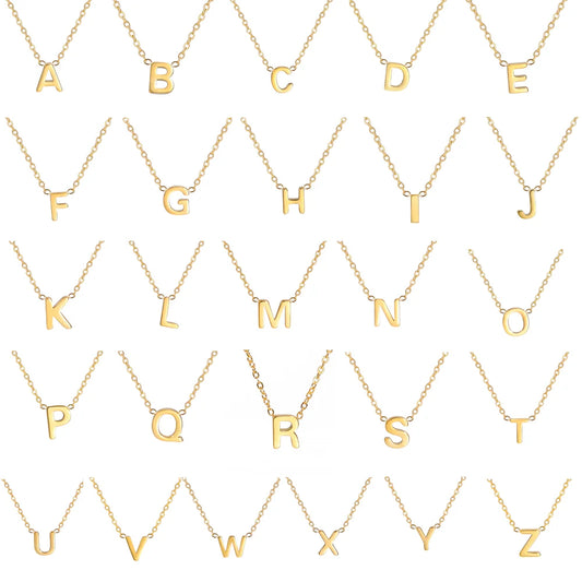 Collier pour femme en acier inoxydable avec lettre